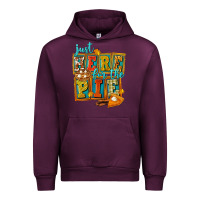 Mauve Wine Just Here For The Pie Urban Hoodie - FaDigitalArtStudio