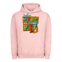 Pigment Salmon Just Here For The Pie Urban Hoodie - FaDigitalArtStudio