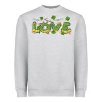 Heather Grey st patricks love nurse Heavyweight Sweatshirt - MaliasSmallBusiness