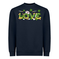 Navy st patricks love nurse Heavyweight Sweatshirt - MaliasSmallBusiness