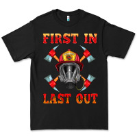 Black firefighter face mask with axes Premium Tee - HRA Design Shop