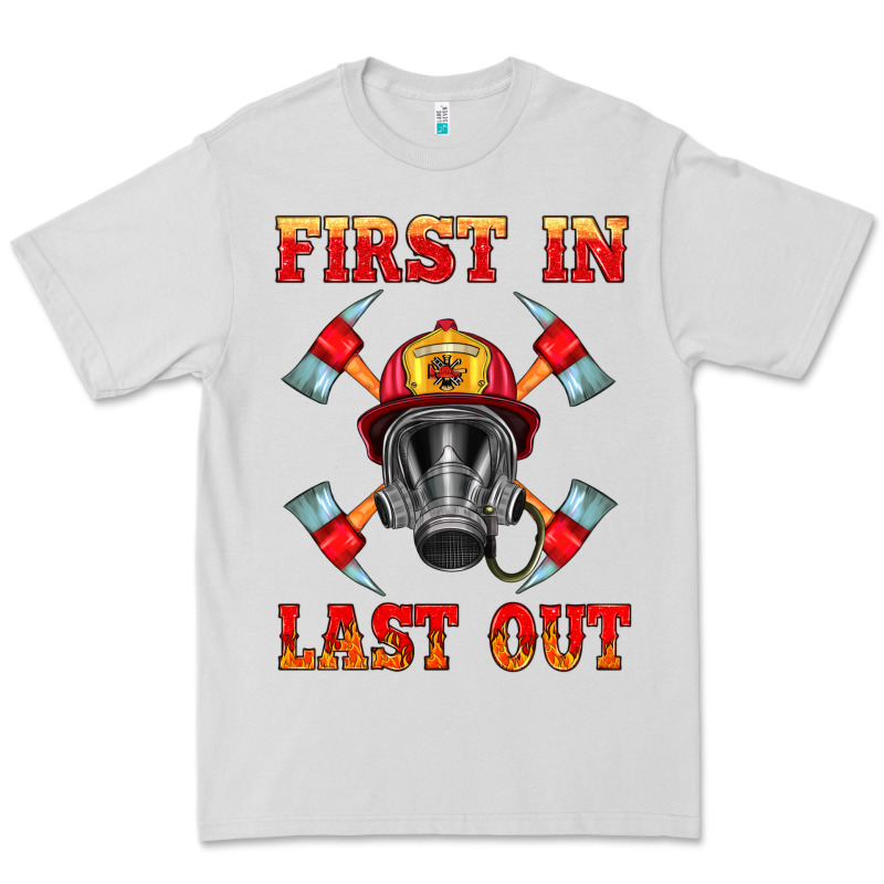 Firefighter Face Mask With Axes Premium Tee by HRA Design Shop | Teevron
