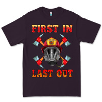 Plum firefighter face mask with axes Premium Tee - HRA Design Shop
