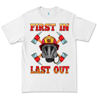 White firefighter face mask with axes Premium Tee - HRA Design Shop