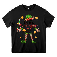Black im the sarcastic elf Heavy Core Tee - FaDigitalArtStudio