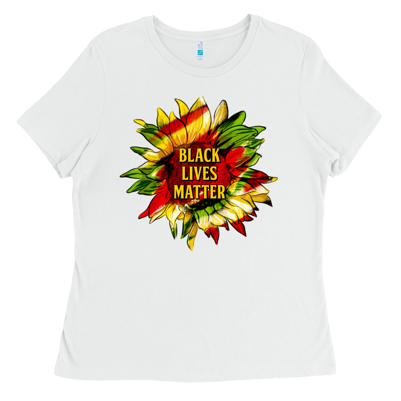Black Lives Matter Sunflower Ladies Tee by HRA Design Shop | Teevron