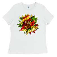 White black lives matter sunflower Ladies Tee - HRA Design Shop