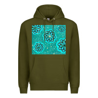 Army Green glitter turquoise Premium Hoodie - TumblerDesignByShophia