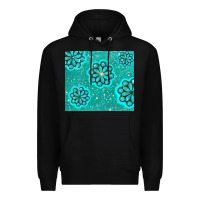 Black glitter turquoise Premium Hoodie - TumblerDesignByShophia