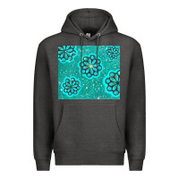 Charcoal Heather glitter turquoise Premium Hoodie - TumblerDesignByShophia