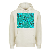 Oatmeal Heather glitter turquoise Premium Hoodie - TumblerDesignByShophia