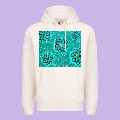 Glitter Turquoise Premium Hoodie Designed By Tumblerdesignbyshophia