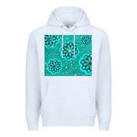 White glitter turquoise Premium Hoodie - TumblerDesignByShophia