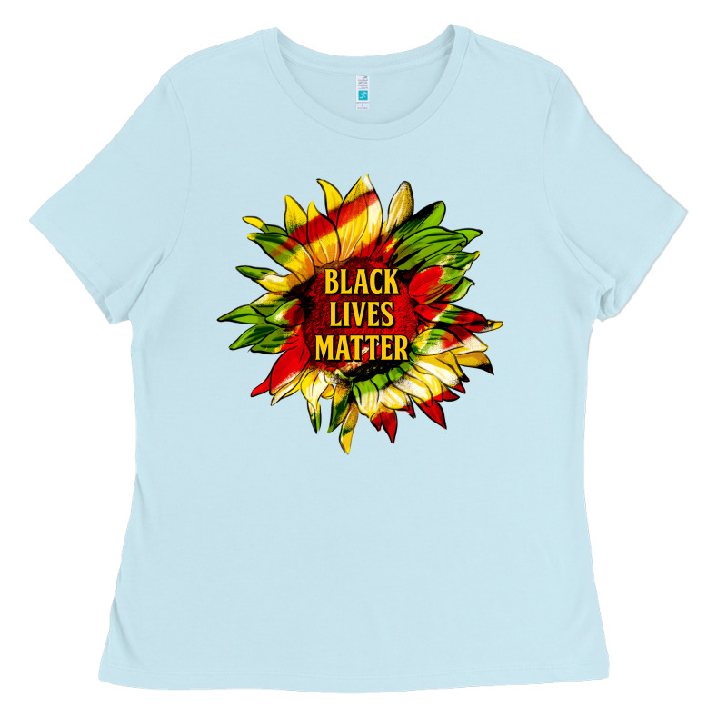 Black Lives Matter Sunflower Ladies Tee by HRA Design Shop | Teevron