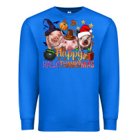 True Royal Happy Hallothanksmas Pigs Premium Sweatshirt - NancyCooperArtShop