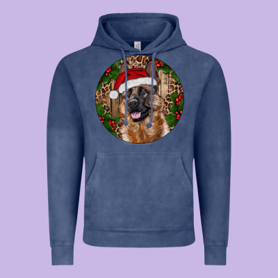 German Shepherd Christmas Vintage Hoodie Designed By Ranaportraitstore