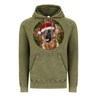 Vintage Olive German Shepherd Christmas Vintage Hoodie - RanaPortraitStore