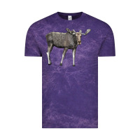 Cloud Purple Moose Buck Deer Vintage Tee - LillyAllenDesigns