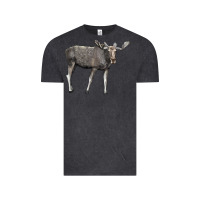 Vintage Black Moose Buck Deer Vintage Tee - LillyAllenDesigns