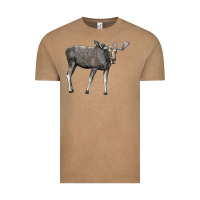 Vintage Coffee Moose Buck Deer Vintage Tee - LillyAllenDesigns