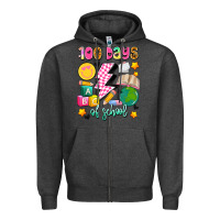 Charcoal Heather 100 days of school Zipper Hoodie - Artiststas