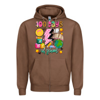 Chestnut 100 days of school Zipper Hoodie - Artiststas