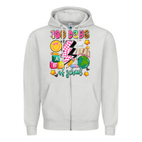 Dove Grey 100 days of school Zipper Hoodie - Artiststas