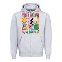 Heather Grey 100 days of school Zipper Hoodie - Artiststas