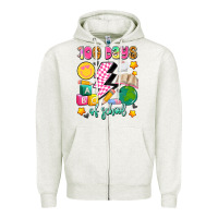 Oatmeal Heather 100 days of school Zipper Hoodie - Artiststas