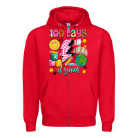 Red 100 days of school Zipper Hoodie - Artiststas
