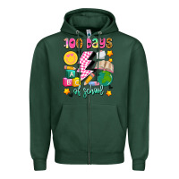 Sports Green 100 days of school Zipper Hoodie - Artiststas