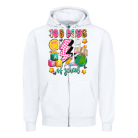 White 100 days of school Zipper Hoodie - Artiststas
