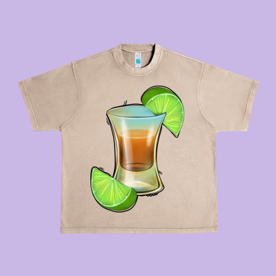 Tequila Shot Urban Heavy Tee Designed By Jasminsmagicworld