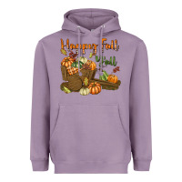 Lavender Happy Fall Y'all Heavyweight Hoodie - texasbilliewilder