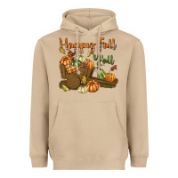 Mushroom Happy Fall Y'all Heavyweight Hoodie - texasbilliewilder