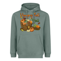 Sage Happy Fall Y'all Heavyweight Hoodie - texasbilliewilder