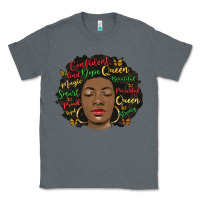Charcoal Heather afro diva Classic Tee - MaliasSmallBusiness
