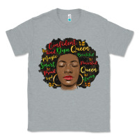 Heather Grey afro diva Classic Tee - MaliasSmallBusiness