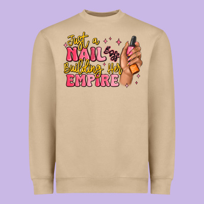 Just A Nail Boss Building Her Empire Heavyweight Sweatshirt Designed By Maliassmallbusiness