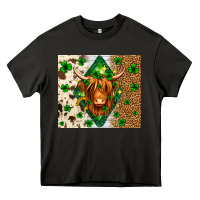 Asphalt St. Patrick's Day Highland cow Heavy Core Tee - Neo Western