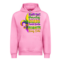 Fuchsia Pink mardi gras parades beads Urban Hoodie - FaDigitalArtStudio