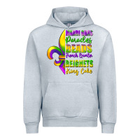 Heather Grey mardi gras parades beads Urban Hoodie - FaDigitalArtStudio