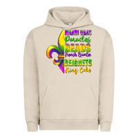 Pigment French Oak mardi gras parades beads Urban Hoodie - FaDigitalArtStudio