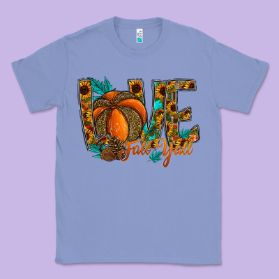 Love Fall Y'all Classic Tee Designed By Cowhidedigitalart