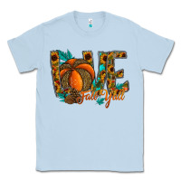 Dusty Blue Love Fall Y'all Classic Tee - CowhideDigitalArt