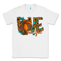 White Love Fall Y'all Classic Tee - CowhideDigitalArt