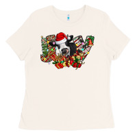 Bone Christmas Joy Cow Ladies Tee - CowhideDigitalArt
