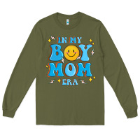 Army Green in my boy mom era Long Sleeve Tee - MaliasSmallBusiness