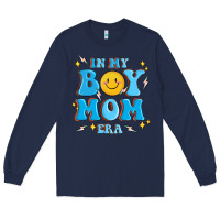 Navy in my boy mom era Long Sleeve Tee - MaliasSmallBusiness