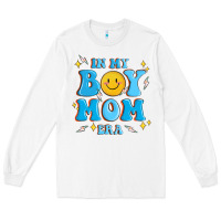 White in my boy mom era Long Sleeve Tee - MaliasSmallBusiness